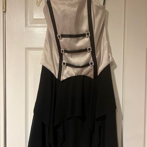 Silver vintage Corset cocktail dress size 8